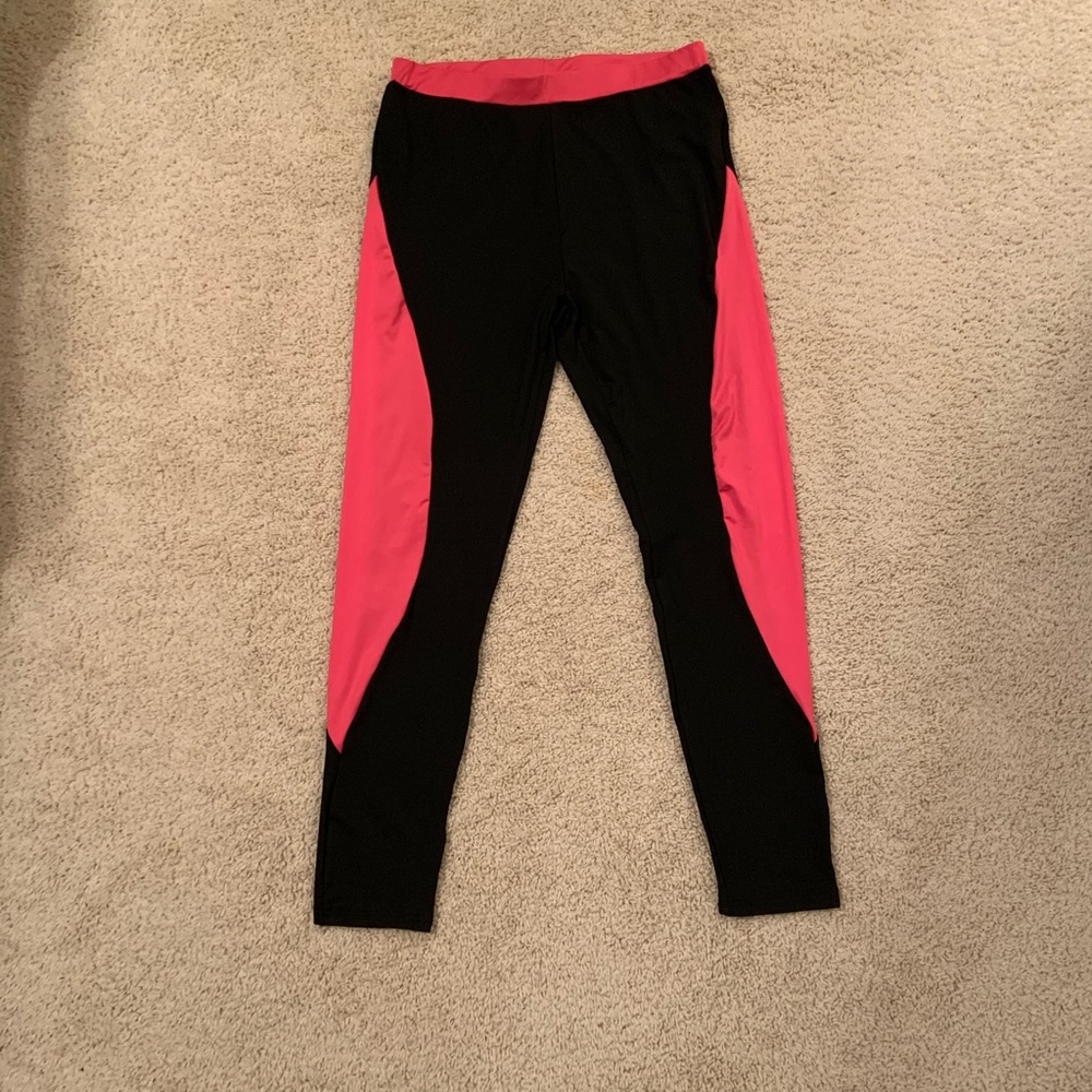 black & pink workout leggings